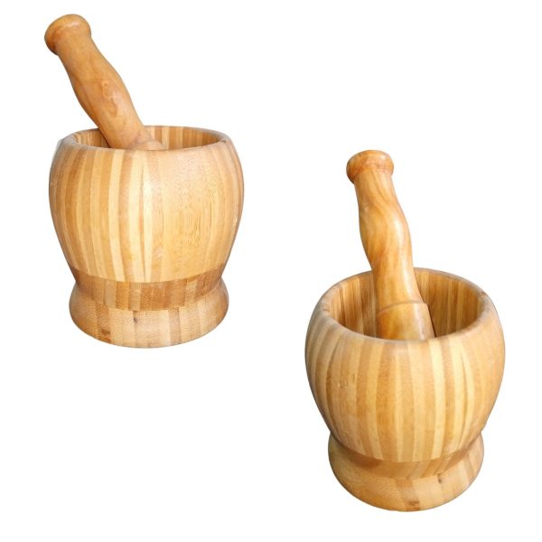 Wooden Pestle and Mortar For Crushing - Image 5